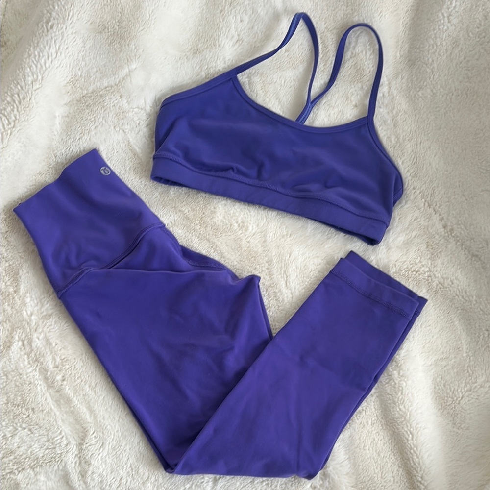 Purple Lululemon Matching Workout Set